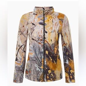 DOLCEZZA: Artistic Zip-Up Jacket with Bold Print